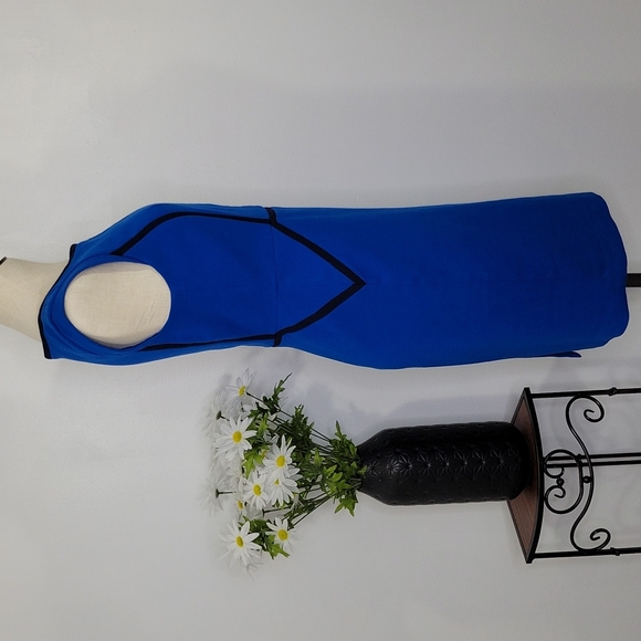 The Limited Sleeveless Blue and Black Dress SZ 4 - Picture 3 of 12